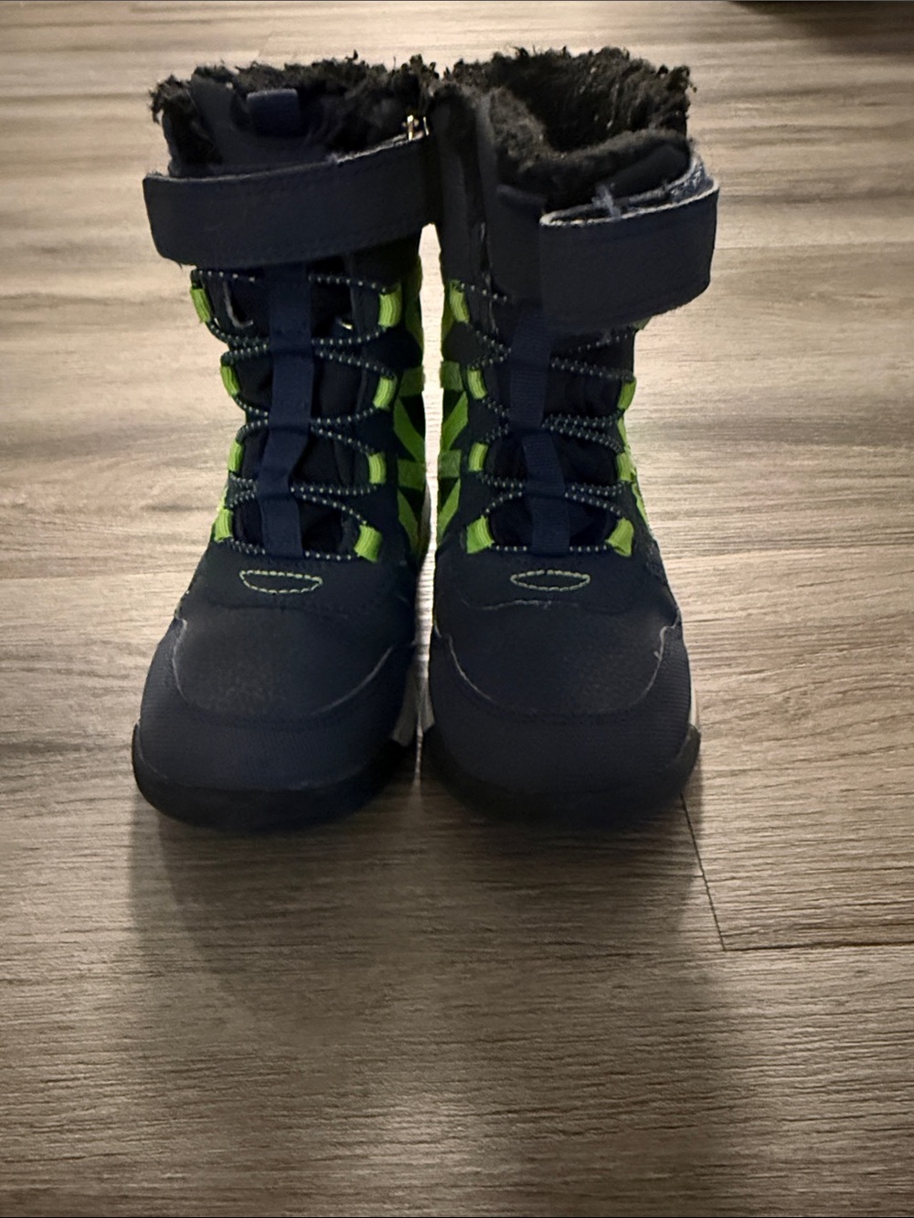 Merrell Kids Navy and Lime Snow Boots
